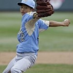 Caleb Duhay of the Little League Champion team from Hawaii